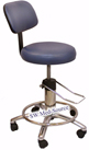 hydraulic surgeon stool with backrest
